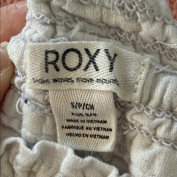 Roxy White Linen Pants - Picture 2 of 3